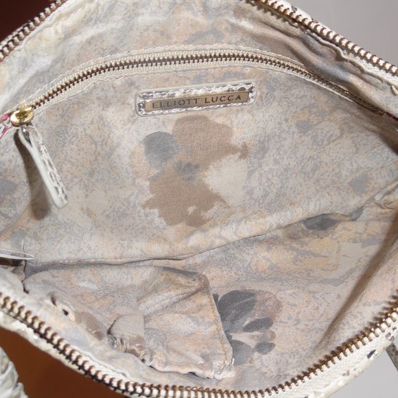 LOT 2: Elliot Lucca Rojo‎ Snakeskin Logo Crossbody Wristlet Bag Purse Wallet - Picture 4 of 10